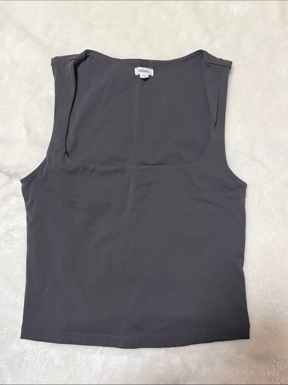 Garage Gray Square Neck Tank Top